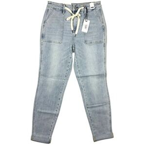 Judy‎ Blue Womens Denim Jogger Jean Size 16W High Waist Utility Pocket New